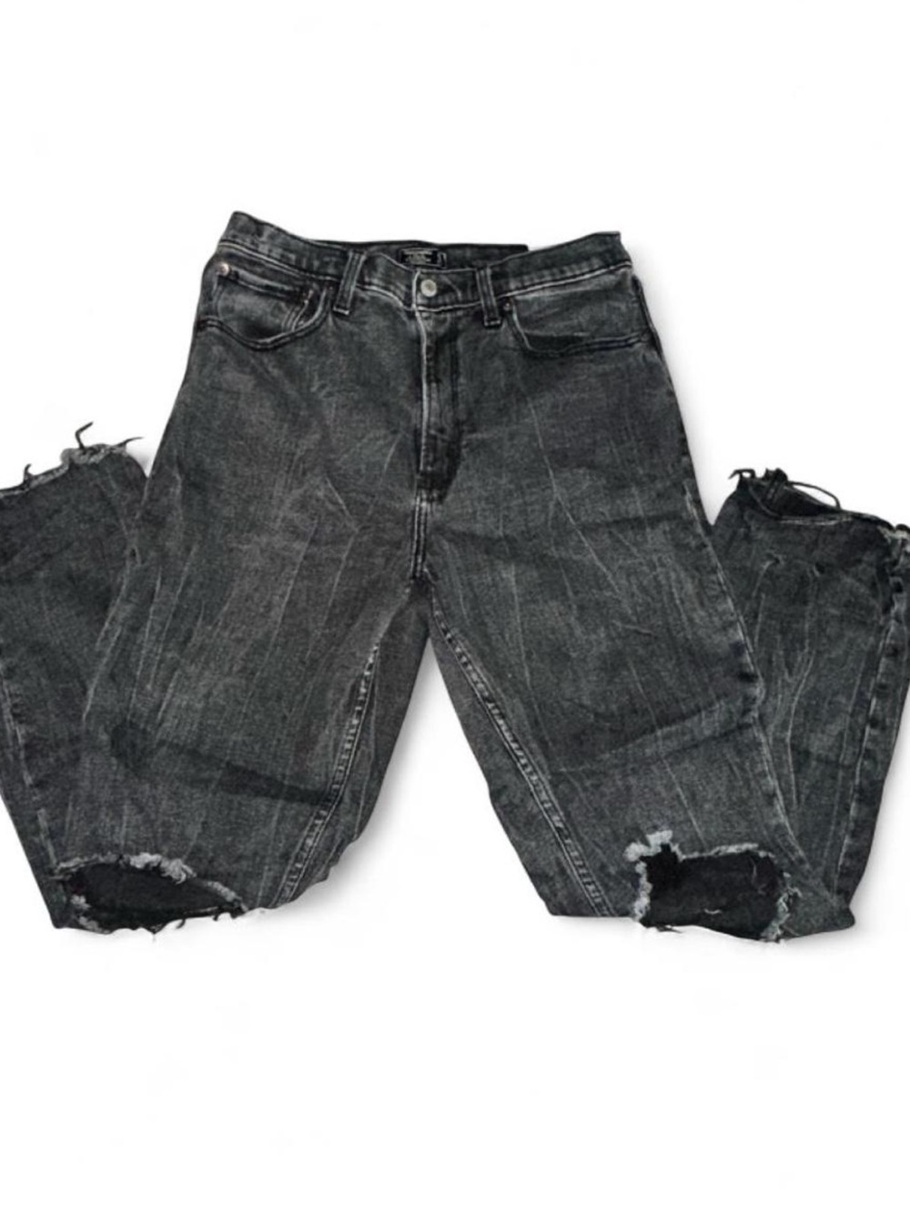 Abercrombie & Fitch Washed Black Boyfriend Jeans